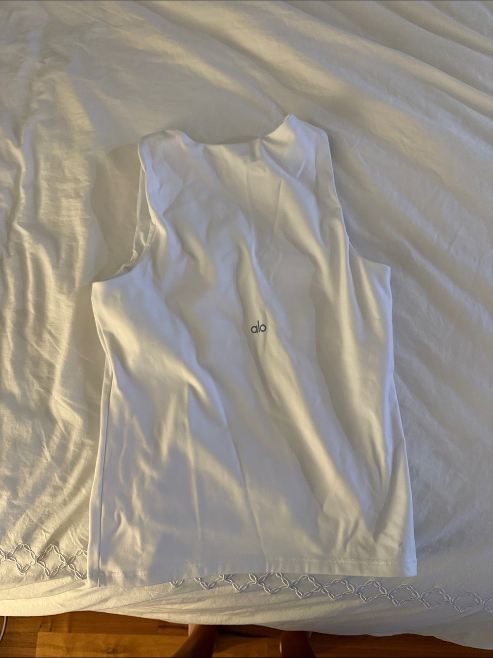 ALO Yoga White Racerback Tank Top
